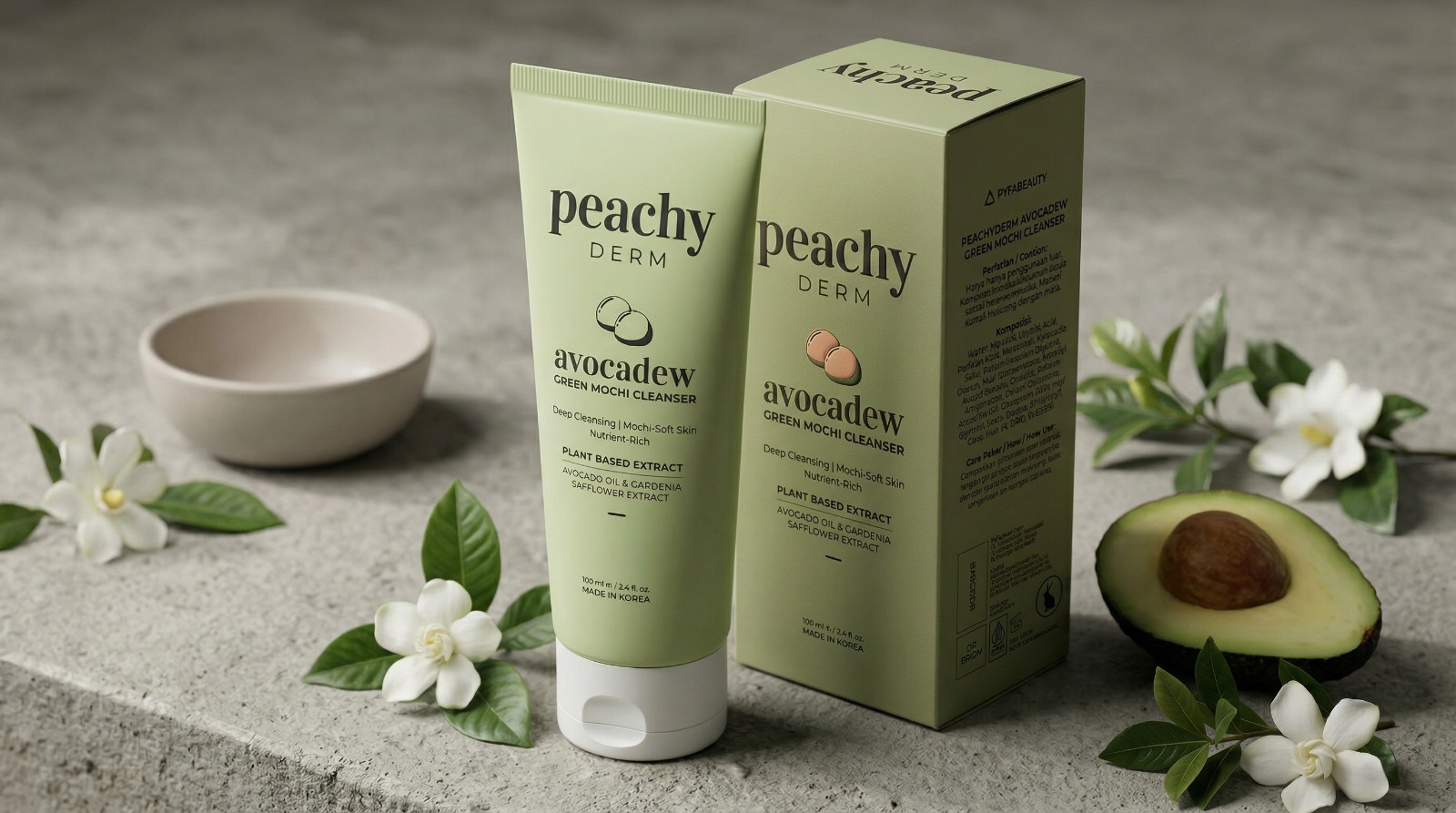 PEACHYDERM Avocadew Green Mochi Cleanser